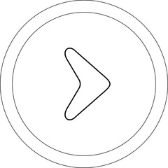 Forward  Button In Circle Outline Icon