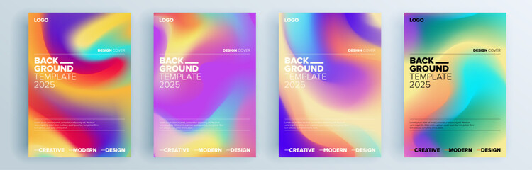 Modern abstract covers set, minimal covers design. Colorful geometric background, vector illustration.