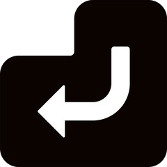 Enter Key Icon Filled Icon