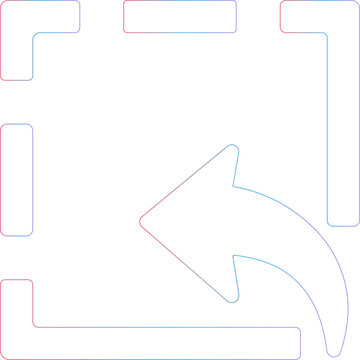 Data Forward Process Gradient Outline Iconb