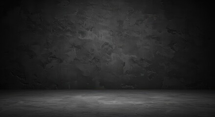 Moody raw concrete room with dramatic shadows  textural wall