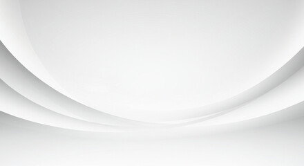 Serene white backdrop graceful curves  subtle gradients evoke calm  sophistication