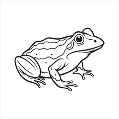 American bullfrog  silhouette vector