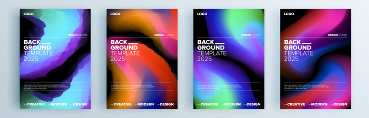 Modern abstract covers set, minimal covers design. Colorful geometric background, vector illustration.