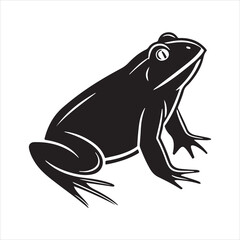 American bullfrog  silhouette vector
