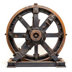Obraz premium Antique Industrial Wheel with Studio Shot.