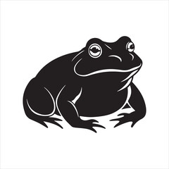 American bullfrog  silhouette vector