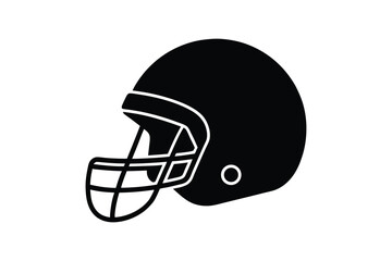 Silhouette art illustration of a football helmet.eps