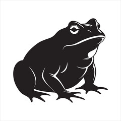 American bullfrog  silhouette vector