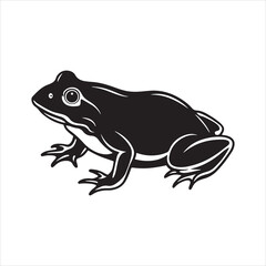 American bullfrog  silhouette vector