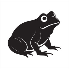 American bullfrog  silhouette vector
