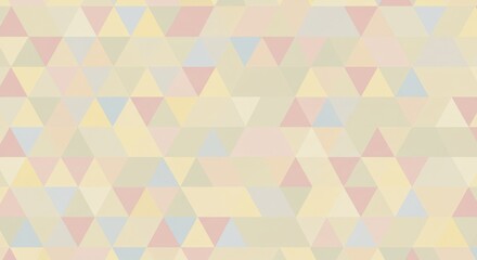 Abstract geometric pattern of soft, pastel triangles.