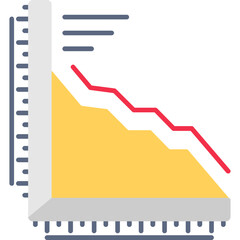 Fototapeta premium Slope Chart Icon