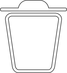 Trash Bin Double Outline Icon