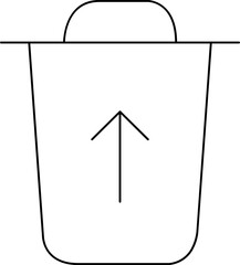 Trash Arrow Up Outline Icon