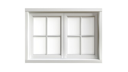 White Window Frame Isolated Background