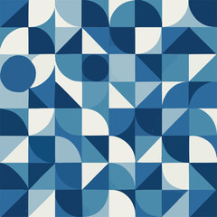 blue and white seamless pattern