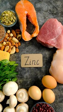 Foods contain zinc food. Selective focus.