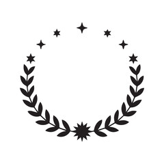 Obraz premium A Laurel Wreath Crowned with Stars