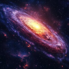 Obraz premium Spiral Galaxy with Cosmic Nebula.