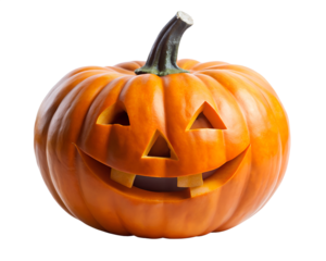 halloween jack o lantern isolated on white background. PNG Transparent.