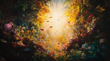 Obraz premium Subaquatic paradise bursting with vibrant life