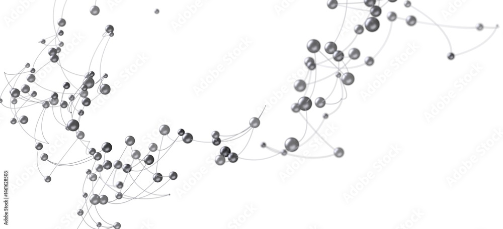 Poster stock photo of an abstract network connection illustration. perfect for technology, connectivity, an