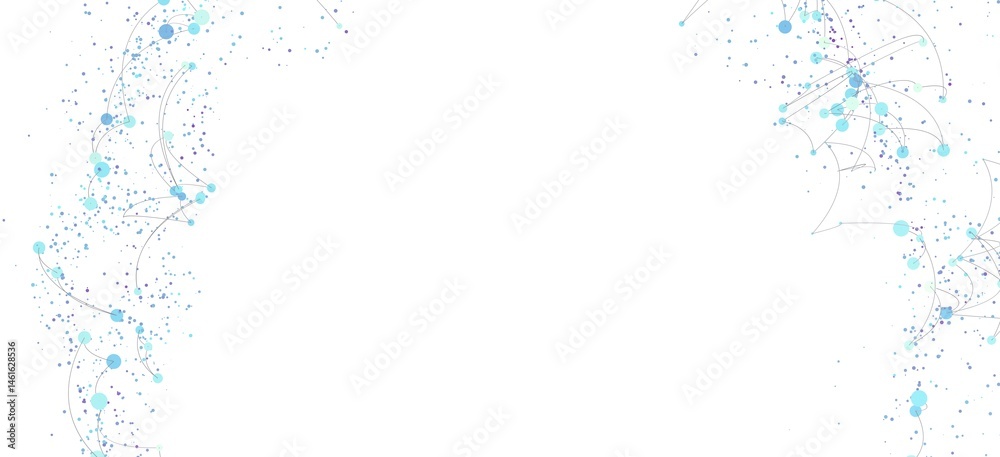 Aufkleber Abstract background with connected dots and lines. Perfect for technology, network, or connection concepts.