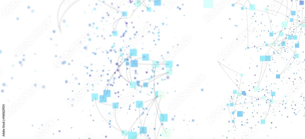 Poster Stock photo of an abstract network connection showing data flow. Ideal for technology, communication, and digital concepts.