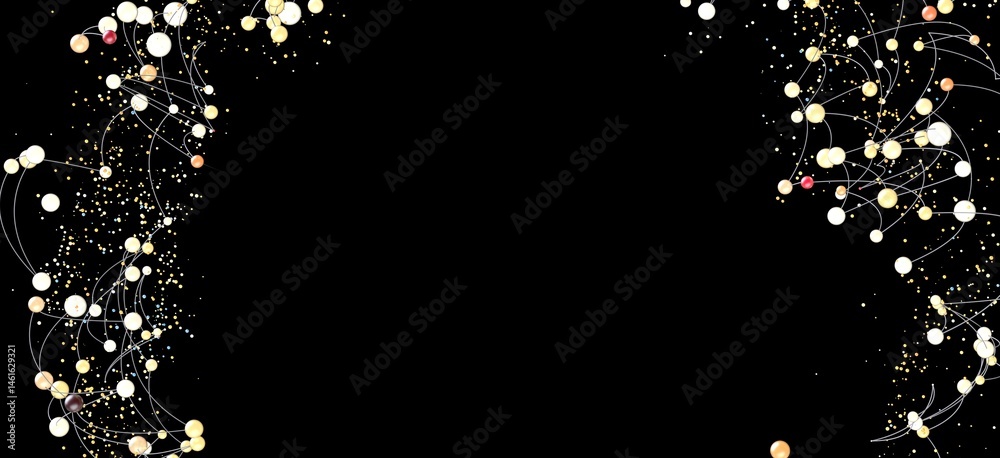 Aufkleber Beautiful abstract background image featuring glowing lights, interconnected nodes, and a dark backdrop. Perfect for presentations, websites, and more.