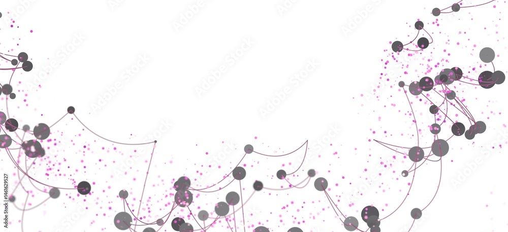 Poster Abstract background with connected dots and lines. Ideal for technology, network, and connection concepts.