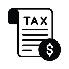 Have a look at this amazing glyph icon showing tax report