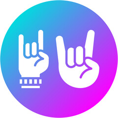Rock Hand Gesture Icon