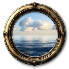 Ocean View from Ship Porthole. (1)