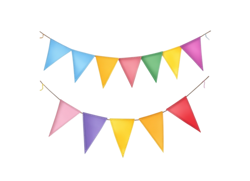 Festive bunting flags