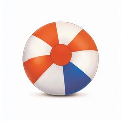 Obraz premium Colorful beach ball on a simple background.