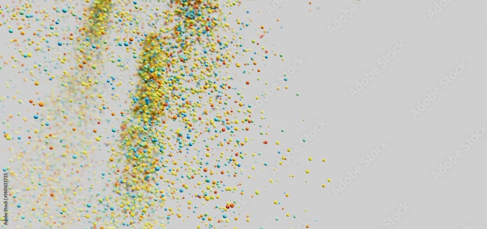 Poster abstract background with colorful dots, perfect for presentations or websites.