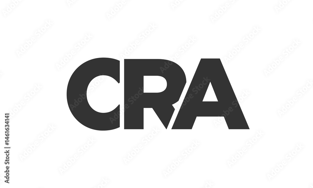 Fototapete CRA logo design template with strong and modern bold text. Initial based vector logotype featuring simple and minimal typography. Trendy company identity.