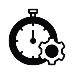 Have a look at this premium glyph icon of time management