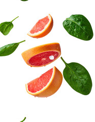 Falling Chunks of Zucchini and Banana with Bright Juice Splash