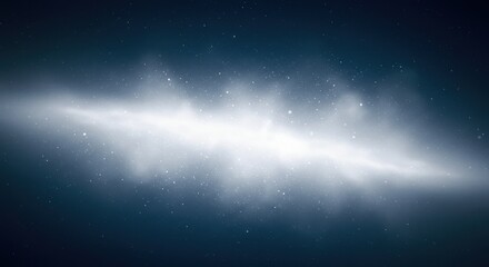 Ethereal nebula glowing in the dark starry cosmos