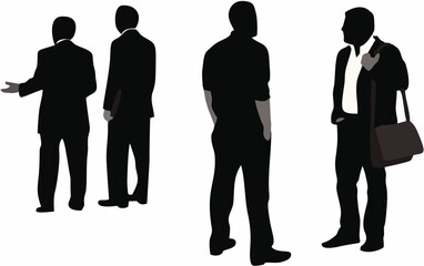 Contacts Vector Silhouette 