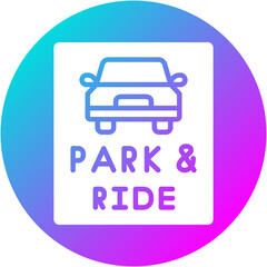 Obraz premium Park and Ride Icon