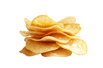 Crispy Potato Chips Stack Delicious Snack Food Photography