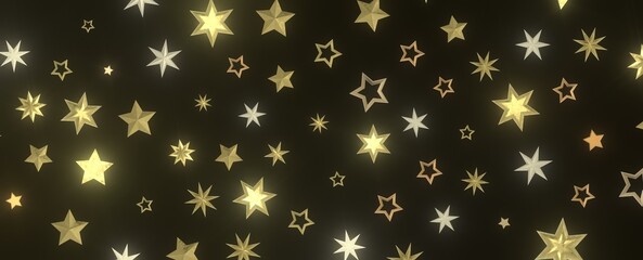 XMAS Stars - golden stars -