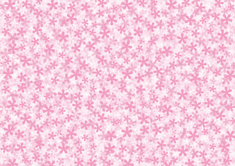 ピンク色の花柄　全面