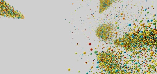 Abstract background with colorful spheres exploding. Perfect for modern designs.