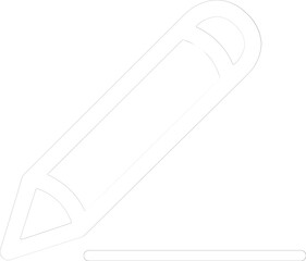Pencil  In Rounded Shape  In  Outline Icon
