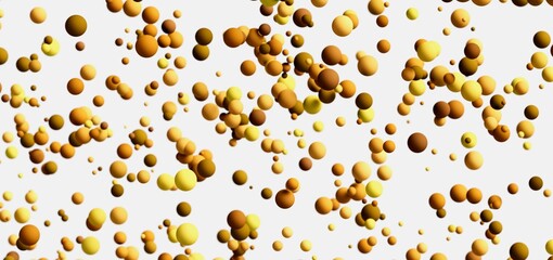 Floating gold spheres, abstract background, texture, design element. Perfect for websites, presentations, and more!