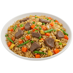Mongolian‑Style Fried Rice with Mutton and Vegetables &ndash; Robust Nomad Stir‑Fry Illustration